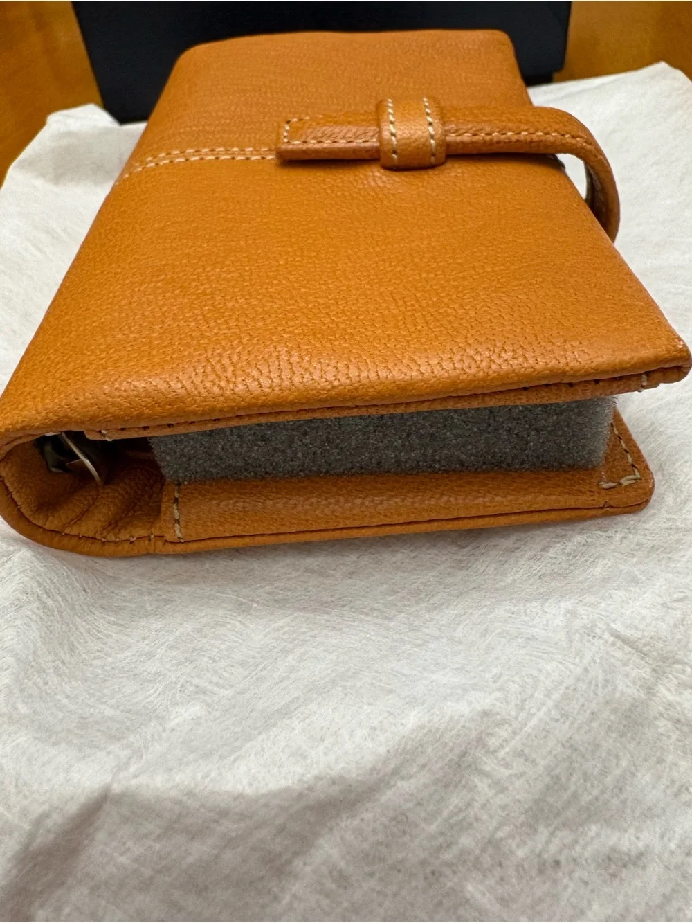 BRIT HOUSE Tostagoat m5 A8 Cognac Mini Leather Notebook Planner Binder